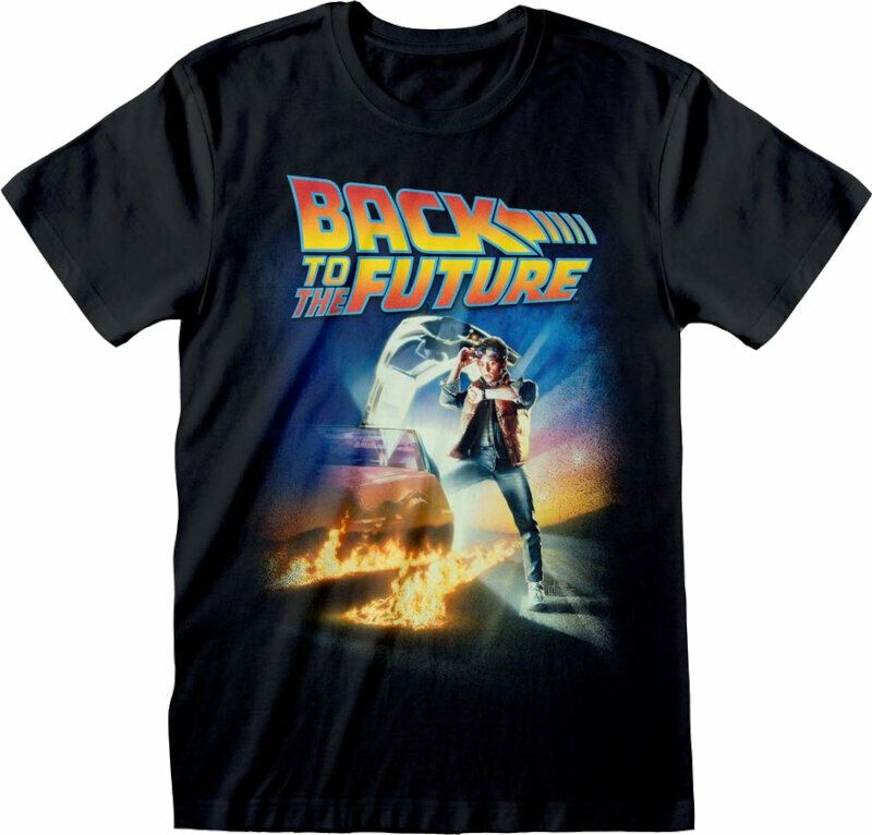 T-Shirt Back To The Future Poster Black M T-Shirt