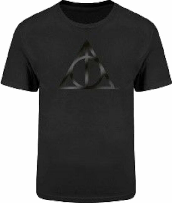 Tričko Harry Potter Deathly Hallows Black On Black Black XL Tričko