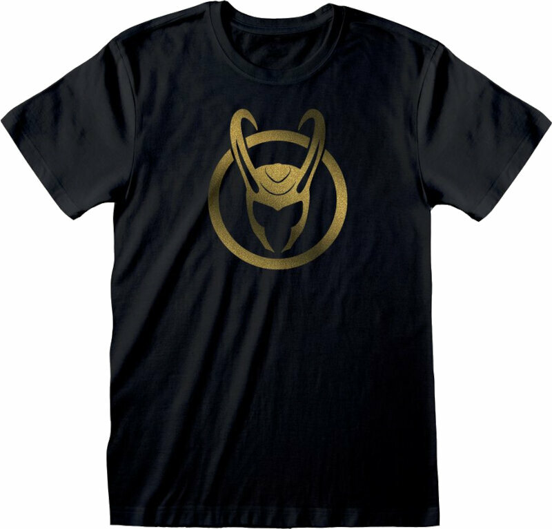 Camiseta de manga corta Loki Camiseta de manga corta Icon Gold Ink Unisex Black L