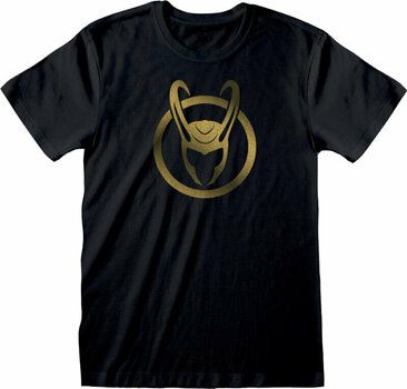 Camiseta de manga corta Loki Camiseta de manga corta Icon Gold Ink Unisex Black L - 1