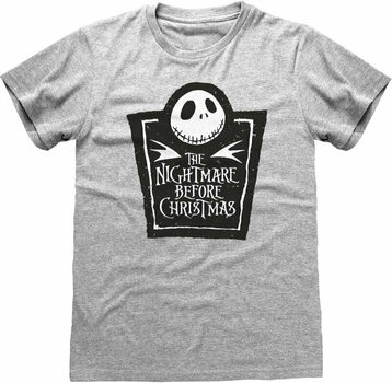 Tričko The Nightmare Before Christmas Box Logo Heather Grey M Tričko - 1