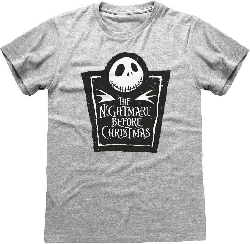 Tričko The Nightmare Before Christmas Box Logo Heather Grey 2XL Tričko