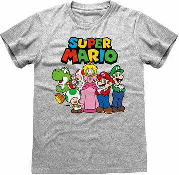 Koszulka Super Mario Koszulka Vintage Group Unisex Heather Grey L - 1