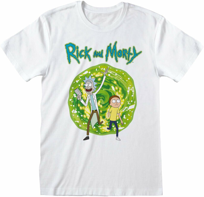 T-Shirt Rick And Morty T-Shirt Portal Unisex White L