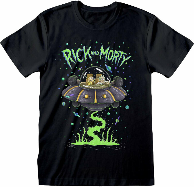 Skjorta Rick And Morty Skjorta Space Cruiser Unisex Black S
