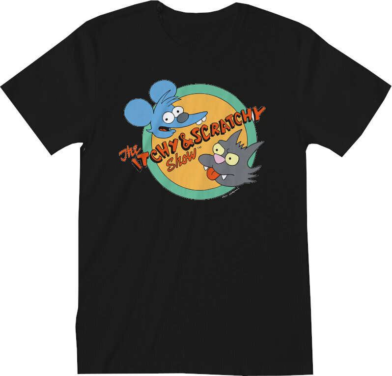 T-Shirt The Simpsons T-Shirt Itchy And Scratchy Unisex Black L