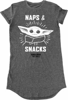 T-Shirt The Mandalorian T-Shirt Naps And Snacks Damen Dark Heather L - 1