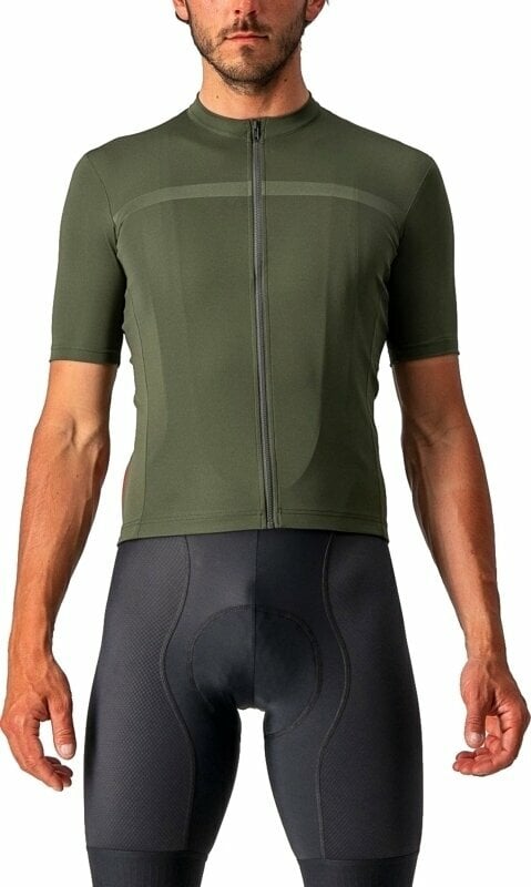 Odzież kolarska / koszulka Castelli Classifica Military Green XL