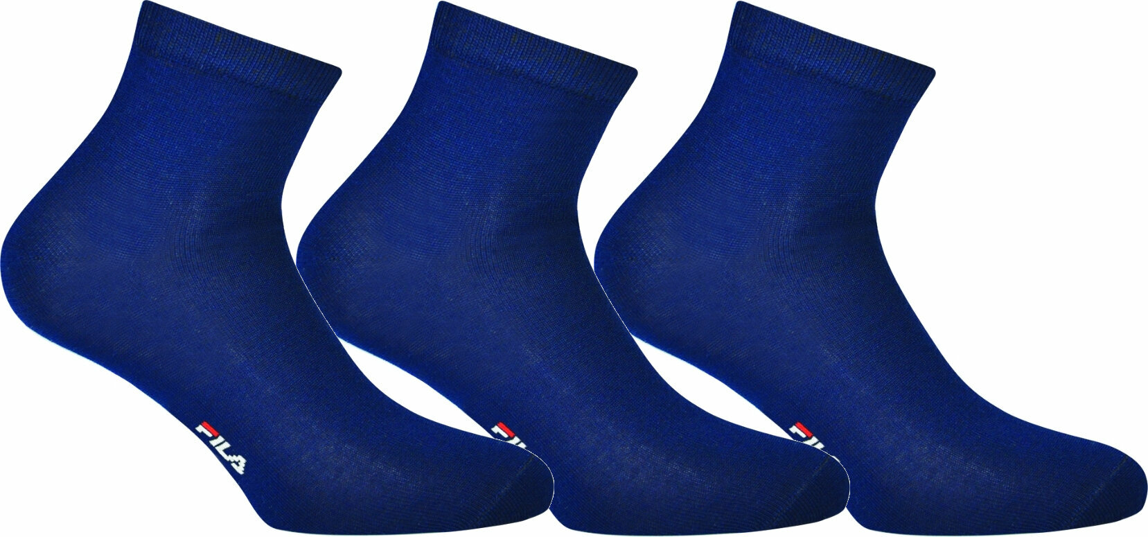 Čarape za fitnes Fila F1609 Socks Quarter 3-Pack Navy 35-38 Čarape za fitnes