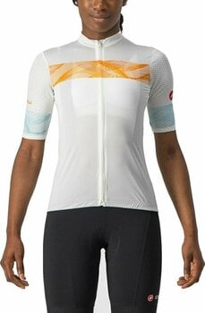 Cycling jersey Castelli Fenice W Jersey Ivory/Pop Orange/Skylight XL - 1