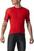 Odzież kolarska / koszulka Castelli Entrata VI Golf Red/Bordeaux/Ivory L