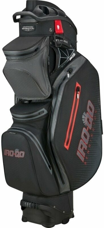 Golf torba Cart Bag Bennington IRO QO 14 Waterproof Black/Canon Grey/Red Golf torba Cart Bag