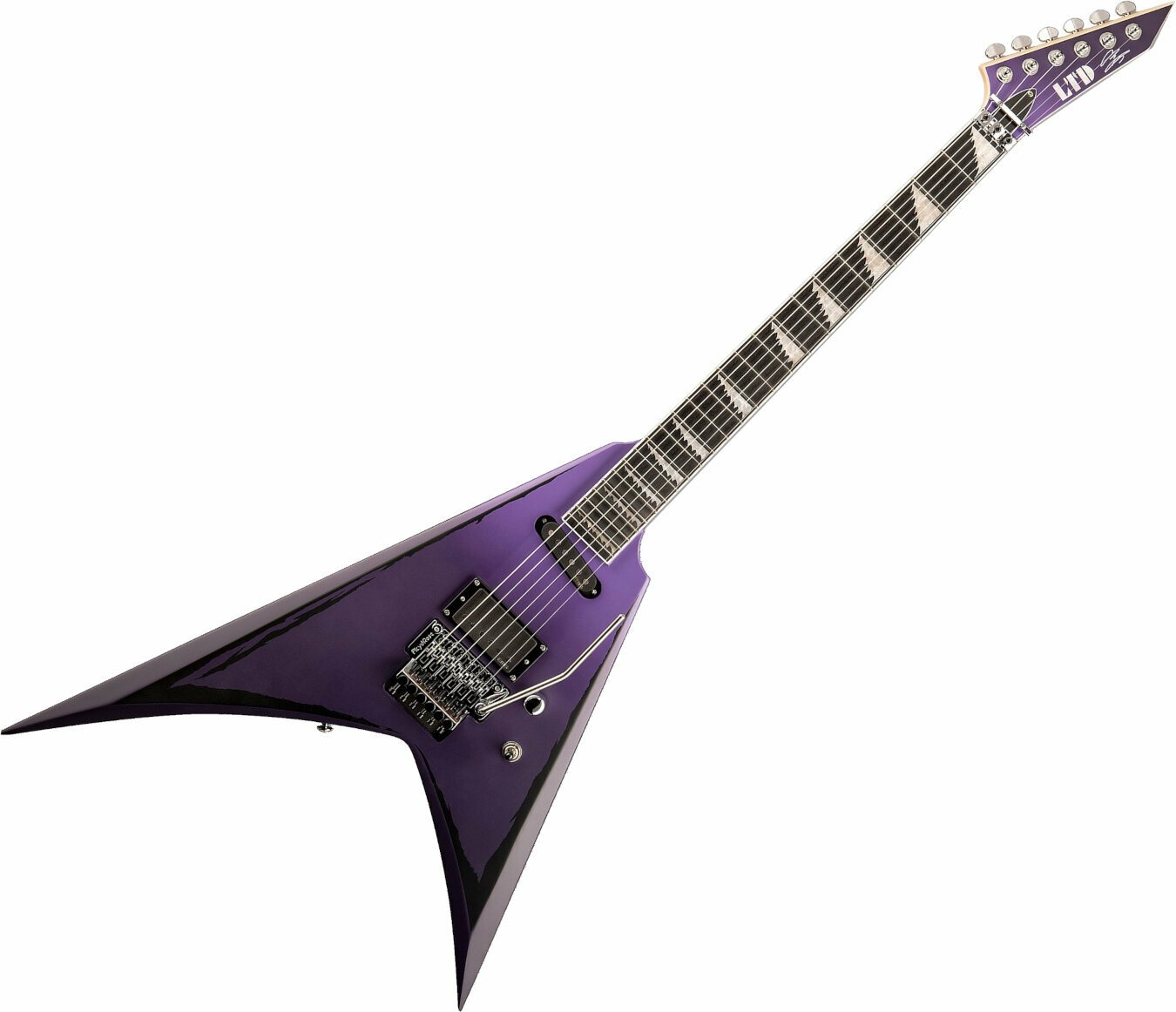 Guitare électrique ESP LTD Alexi Ripped Sawtooth Purple Fade Satin