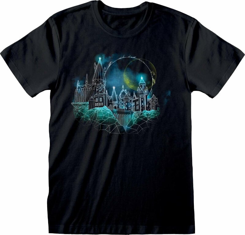T-Shirt Harry Potter Wireframe Hogwarts Black S T-Shirt