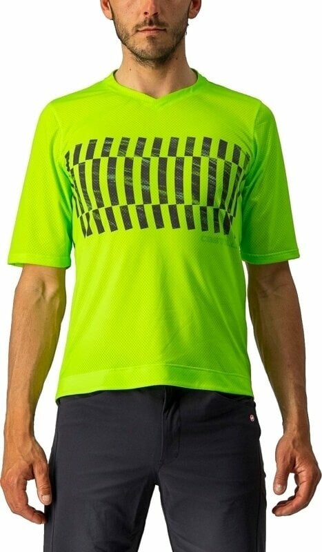 Jersey/T-Shirt Castelli Trail Tech SS Electric Lime/Dark Lime S