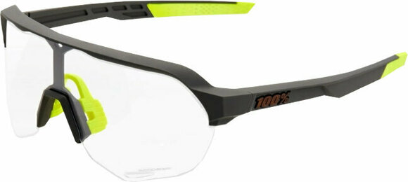 Cycling Glasses 100% S2 Soft Tact Cool Grey/Photochromic Cycling Glasses - 1