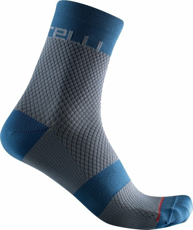 Cycling Socks Castelli Velocissima 12 W Light Steel Blue/Moonlit Ocean L/XL Cycling Socks