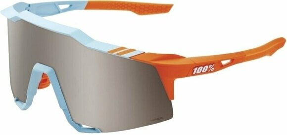 Cycling Glasses 100% Speedcraft Soft Tact Two Tone/HiPER Silver Mirror Cycling Glasses - 1