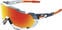 Lunettes vélo 100% Speedtrap Soft Tact Grey Camo/HiPER Red Multilayer Mirror Lunettes vélo