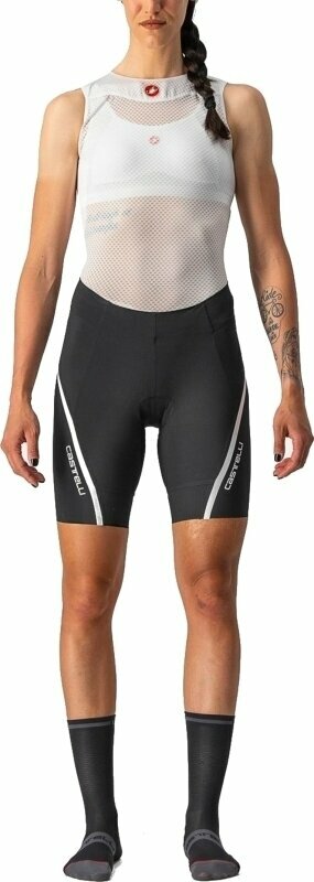 Biciklističke hlače i kratke hlače Castelli Velocissima 3 W Black/Silver L Biciklističke hlače i kratke hlače