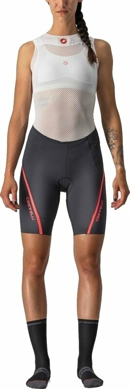 Ciclismo corto y pantalones Castelli Velocissima 3 W Dark Gray/Brilliant Pink L Ciclismo corto y pantalones