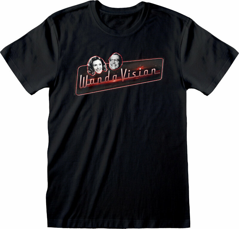 Shirt WandaVision Shirt Logo And Faces Black 2XL