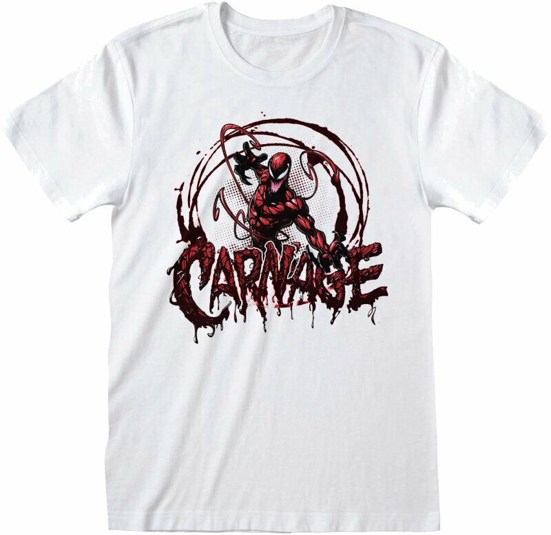 Camiseta de manga corta Spiderman Camiseta de manga corta Carnage Unisex Blanco M