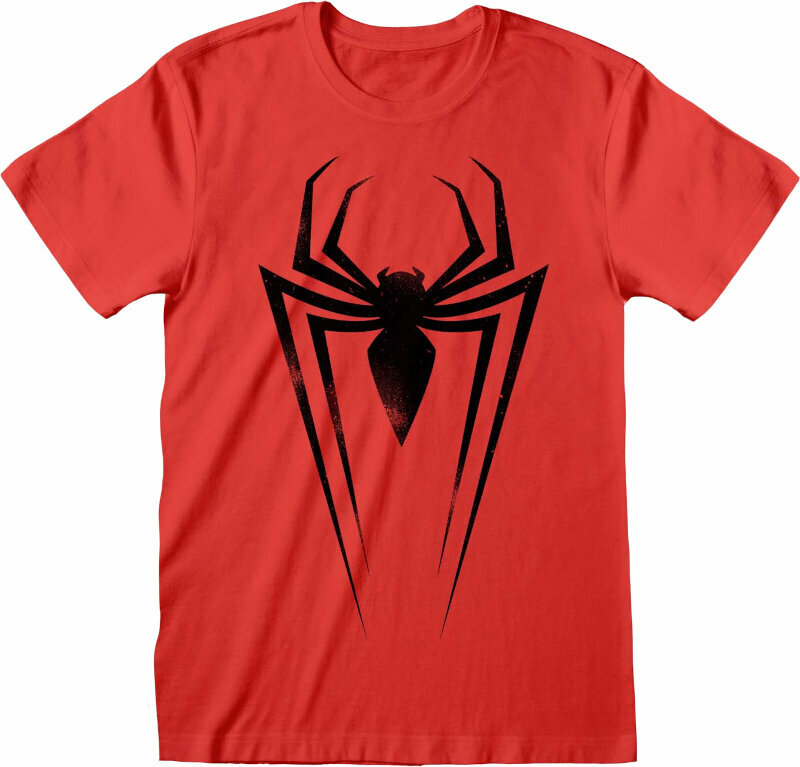 T-Shirt Spiderman Black Spider Symbol Red S T-Shirt