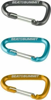 Karbinhakar för klättring Sea To Summit Accessory Carabiner Set Accessory Carabiner Grey/Blue/Orange Wire Straight Gate 4.0 - 1