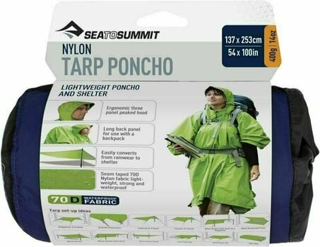Giacca outdoor Sea To Summit Nylon Tarp Poncho 70D Blue Giacca outdoor - 1