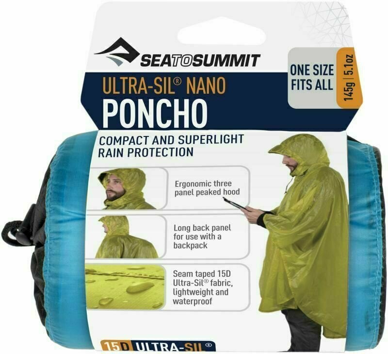 Outdoor Jacket Sea To Summit  Ultra-Sil Nano Poncho 15D Outdoor Jacket Blue