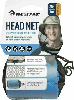Mütze Sea To Summit Mosquito Headnet Black Mütze - 1