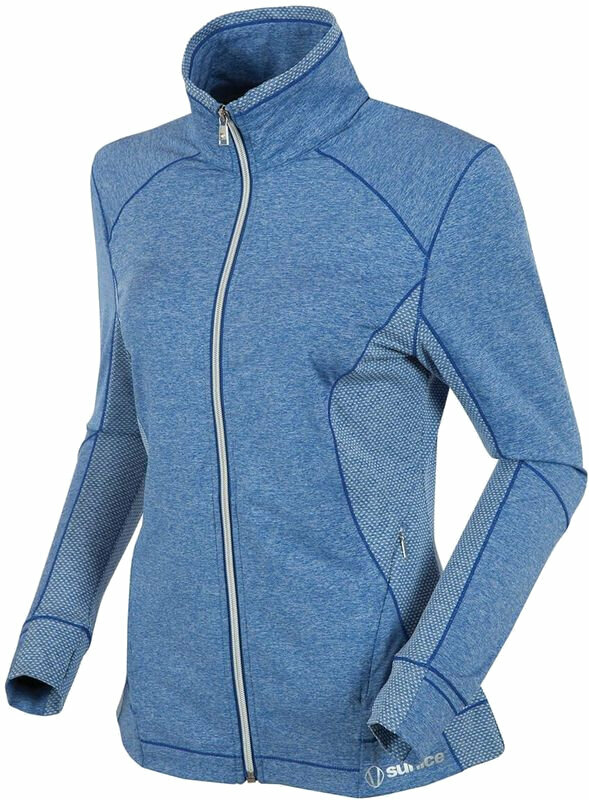 яке Sunice Womens Elena Ultralight Stretch Thermal Layers Jacket Blue Stone Melange XS