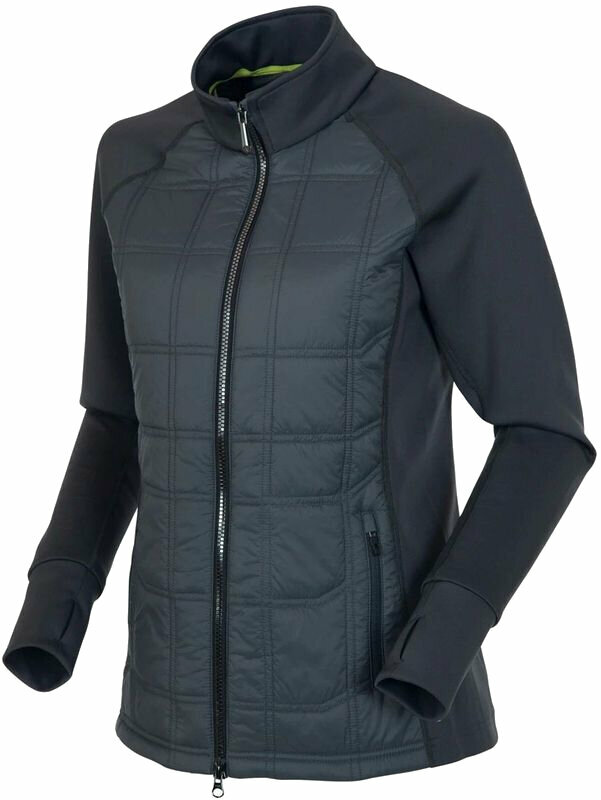 Jacket Sunice Womens Ella Hybrid Lightweight Thermal Stretch Jacket Charcoal XS