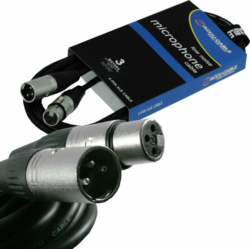 Câble pour microphone ADJ AC-PRO-XMXF/3 Noir 3 m