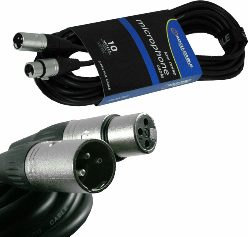 Câble pour microphone ADJ AC-PRO-XMXF/10 Noir 10 m