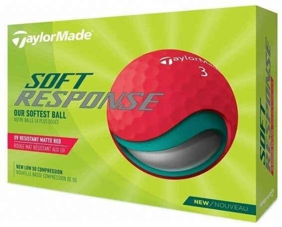 Μπάλες Γκολφ TaylorMade Soft Response Κόκκινο ( παραλλαγή ) Μπάλες Γκολφ