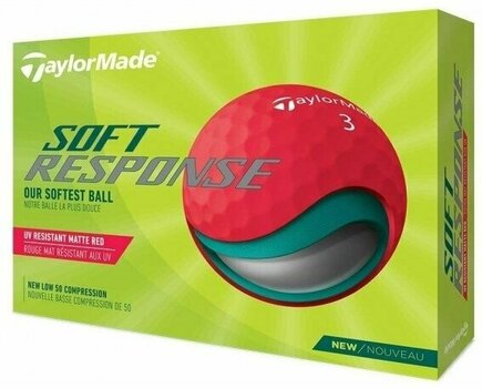 Нова топка за голф TaylorMade Soft Response Red Нова топка за голф - 1