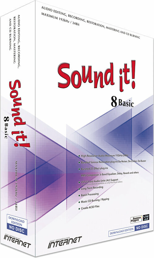 Software de masterização Internet Co. Sound it! 8 Basic (Mac) (Produto digital)