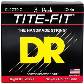 E-guitar strings DR Strings MT-10 Tite Fit 3-Pack - 1
