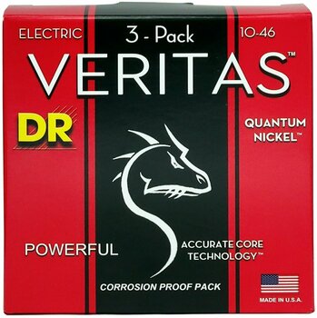 Струни за електрическа китара DR Strings VTE-10 Veritas 3-Pack - 1