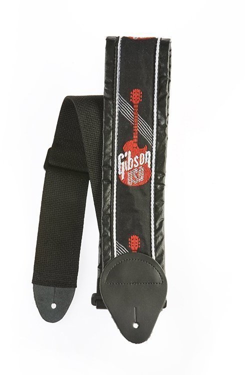 Textilgurte für Gitarren Gibson 3" Woven Strap w/ Gibson Logo-Red