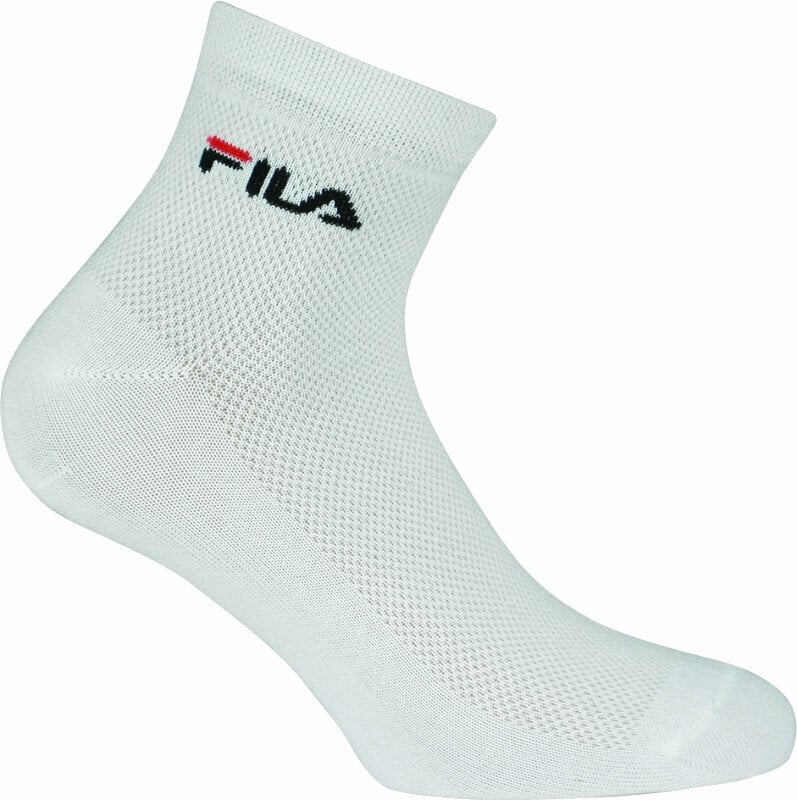 Чорапи за фитнес Fila F1742 Socks Calza Quarter White 35-37 Чорапи за фитнес