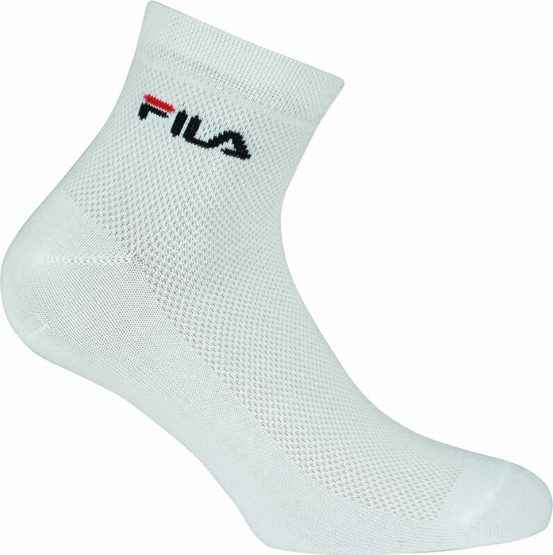 Fitness ponožky Fila F1742 Socks Calza Quarter White 39-41 Fitness ponožky