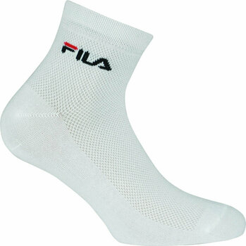 Fitness nogavice Fila F1742 Socks Calza Quarter White 39-41 Fitness nogavice - 1