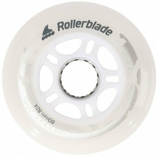 Pièce de rechange pour patin à roulettes Rollerblade Moonbeams LED Wheels 80/82A White 4
