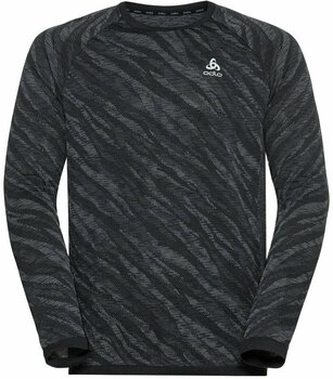 Tricou cu mânecă lungă pentru alergare Odlo The Blackcomb Light Long Sleeve Base Layer Men's Black/Space Dye XL Tricou cu mânecă lungă pentru alergare - 1