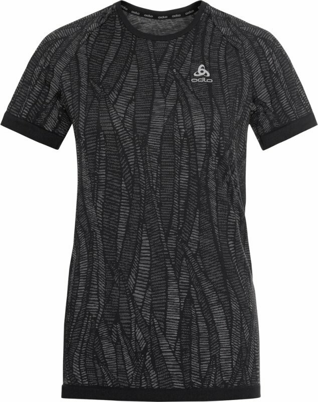 Hardloopshirt met korte mouwen Odlo The Blackcomb Light Short Sleeve Base Layer Women's Black/Space Dye XS Hardloopshirt met korte mouwen
