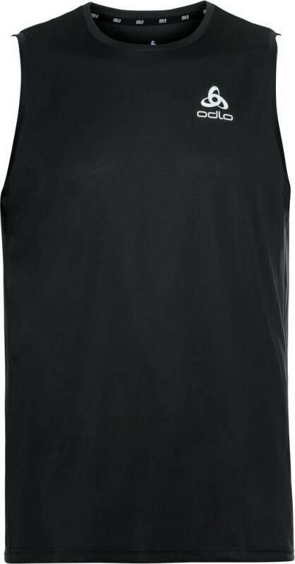 Тениска с къс ръкав за бягане Odlo Men's ESSENTIAL Base Layer Running Singlet Black XL Тениска с къс ръкав за бягане