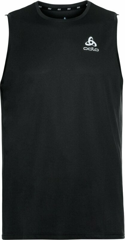 Chemise de course à manches courtes Odlo Men's ESSENTIAL Base Layer Running Singlet Black 2XL Chemise de course à manches courtes